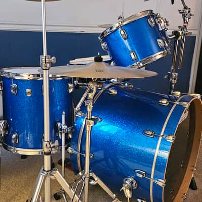 Ludwig Keystone X (Classic Oak) - Blue Sparkle image 2