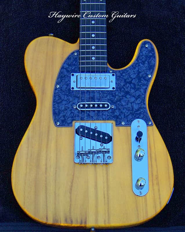 XX-Large 2" Wide (51 mm)Neck Brent Mason Style Nashville Tele-Butterscotch Blonde Ash + Maple/Ebony 12" Radius Neck+ XX Light 6.3 lb. Weight + Frets Leveled, Crowned and Polished + Humbucker+ Black Pearl Guard and 406C Grover Locking Tuners! image 1