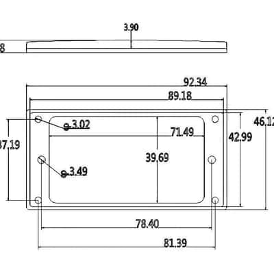 Electric Guitar or Bass Humbucker Pickups Cover Frame Flat Top Pickup Mounting Rings image 5