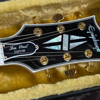 2025 IGC Epiphone Inspired by Gibson Les Paul Custom Alpine White New Unplayed Auth Dlr 8lb10oz #610 image 22