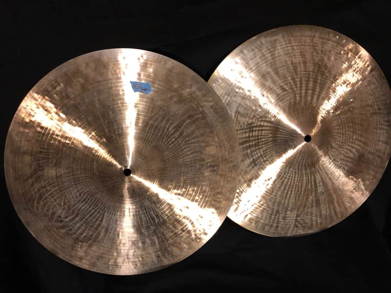 Elvin Jones' Original 1970s Turkish 14" K. Zildjian  Hi-Hats, Unplayed! Original Bag! image 1
