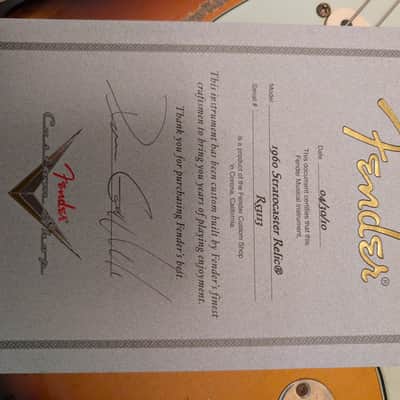 Fender Stratocaster 1960 masterbuilt Dennis Galuszka 2010 - Sunburst image 19
