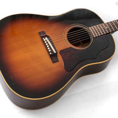1967 Gibson J-45 acoustic guitar in Sunburst image 2