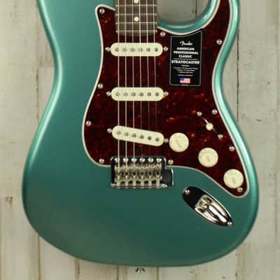 DEMO Fender American Professional Classic Stratocaster - Faded Sherwood Green Metallic (662) image 2