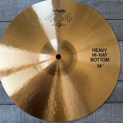 Paiste 14" 404 "Brown Label" Heavy Hi-Hat Cymbals (Pair) 1980 - 1985 - Traditional Top 809g, Bottom 971g image 5