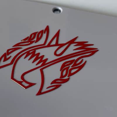 Gibson Firebird Bass Retro Logo Bird Guitar 3D Transfer Metal Sticker(Red) image 4