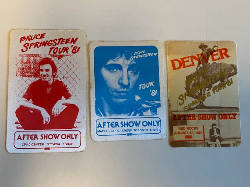 Bruce Springsteen Backstage passes