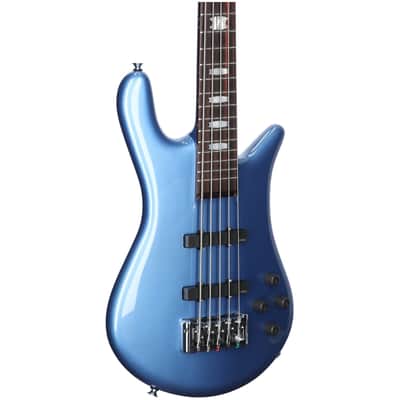USA Spector Coda Deluxe 5 String Bass Guitar Bahama Blue Gloss PJ