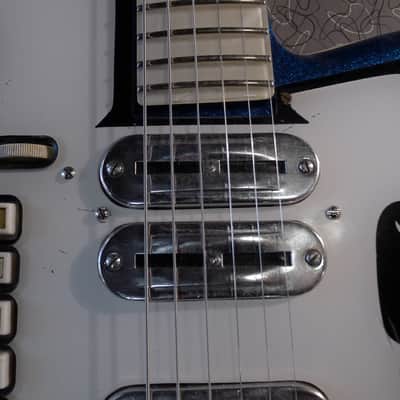 Dega Morbidoni Italy Bartolini Sumlin 1962 Blue Sparkle Surf blues guitar Rare Vintage image 12