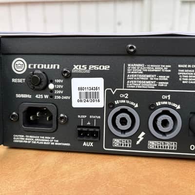 Crown XLS 2502 2-Channel 775w Power Amplifier 2010s - Black image 6