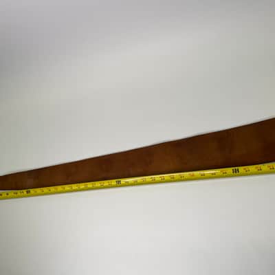 Vintage Handmade Wide Leather Guitar Strap – Brown 41” x 4” image 17