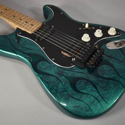 "Fender" Partscaster Stratocaster HH | Green Flame Finish image 10