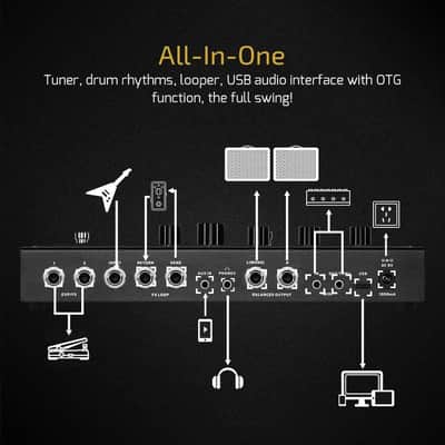 Valeton GP-200LT Multi Effects Pedal Multi Effects Processor Guitar Effects Pedal Bass Pedal Amp Modeling IR Cabinets Simulation Multi-Effects with FX Loop MIDI I/O Stereo OTG USB Audio Interface image 6