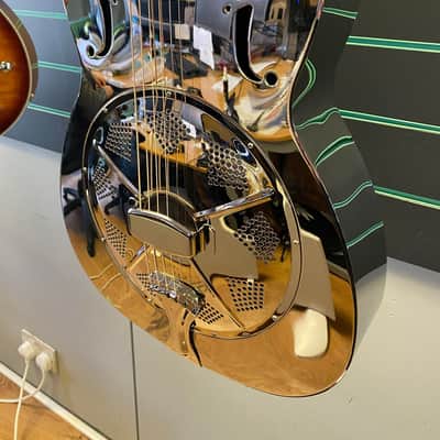 Ashbury AR-46 Resonator Chrome Acoustic Guitar image 4