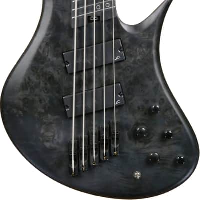 Legator HB5F Multi-Scale 5-String Bass Guitar, Richlite Fingerboard, Satin Black Burl image 1