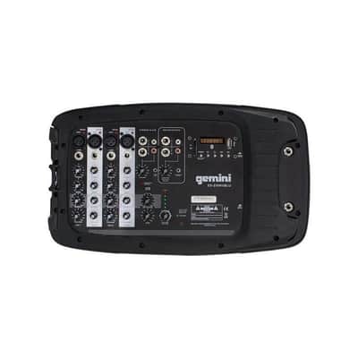 Gemini Lightweight Portable PA System w/ 8 Channel Mixer & Stands - ES210MXBLU image 2