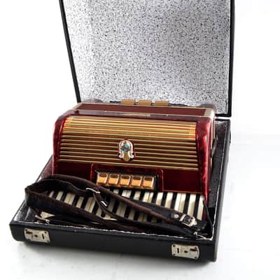 Rare Vintage German Made Top Piano Accordion Weltmeister Gigantilli I - 80 bass + Original Hard Case & Shoulder Straps image 17
