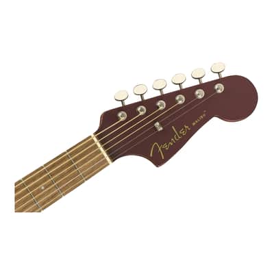 Fender Malibu Player 6-String Acoustic Guitar (Right-Hand, Burgundy Satin) with FB405 Dreadnought Gig Bag (Black), Instrument Cable, Adjustable Guitar Stand, FT-1 Pro Clip-On Tuner Bundle image 15