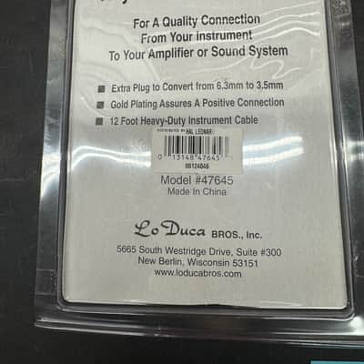 Lo Duca 12FT Gold-Plated 1/4" Instrument Cable – Guitar Keyboard Bass – New image 2
