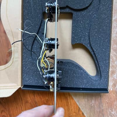 Fender Stratocaster MIM Pickups and Wired Pickguard - Black on Black (2004) image 6