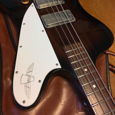 Greco TB 750 Thunderbird bass 1990 Tobacco burst classic MIJ with original leather gigbag image 4