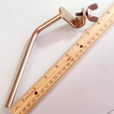 Ludwig Bass Drum Clamp-On Spur Nickel Leg Spike Vintage 40s Walberg&Auge W&A US image 2
