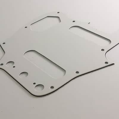 Left Handed Custom Vintage Style 3 Ply Jaguar Pickguard for Fender Jag Guitar White Black White image 7