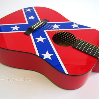 Dreadnought Rebel Flag Acoustic Guitar image 3