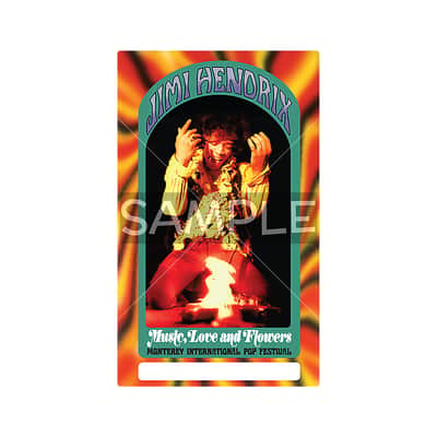 Jimi Hendrix Monterey Pop Custom Sticker - Fender Stratocaster Guitar image 1