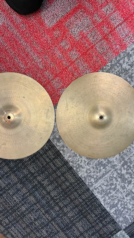 Zildjian 14” New Beat Hi Hats 20?? Bronze-ish image 1