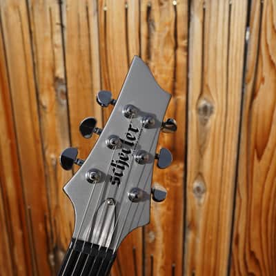 Schecter DIAMOND SERIES Machine Gun Kelly Razor Blade - Metallic Silver 6-String Electric Guitar image 7