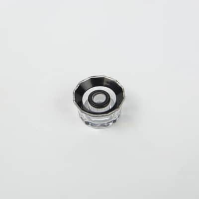 Set of 4 Lampshade Style Electric Guitar Knobs, Clear w/black image 5