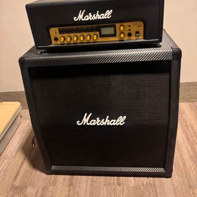 Marshall MG412ACF 120-Watt 4x12" Angled Guitar Speaker Cabinet 2011 - 2018 - Black Carbon Fiber image 4