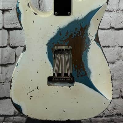 Friedman Vintage S 2026 - White Over Two Tone Blue Metallic (Large Checkerboard) w/OHSC image 7