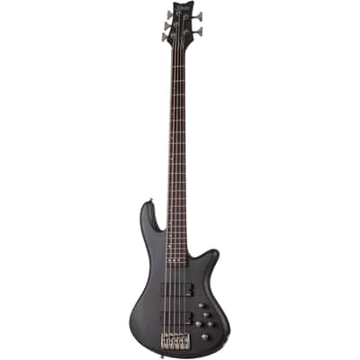 Schecter Stiletto Studio-5 5-String Electric Bass - See-Thru Black Satin image 2