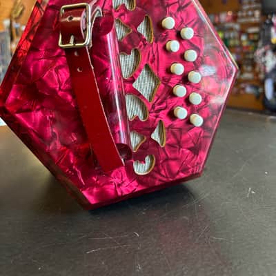 Vintage Italian Anglo Concertina Button Box image 3