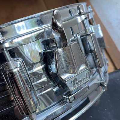 Vintage 1970s Pearl Model B4514 Chrome Over Brass Snare Drum (Stewart Copeland) 5 x 14 image 3