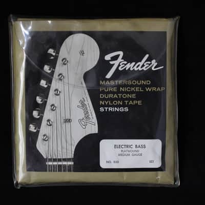 Fender original vintage Flatwound Bass strings full set. Candy case image 1