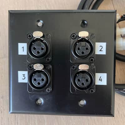 Neutrik D-Series 2024 - Black (XLR Wall Pass Throughs, Mogami Cables) image 2