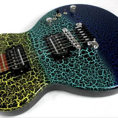 Custom Crackle Painted and Upgraded Epiphone LP Special ll Electric Guitar With Matching Headstock image 18