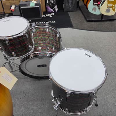 Ludwig Classic Maple 3-piece Shell Pack 12/16/22 2010 - Psychedelic Red Glass image 16