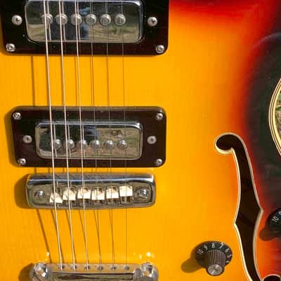 Rare Eko Asymmetric Double Cutaway Florentine Semi-Hollow Electric Guitar – Vintage Italian Design image 4