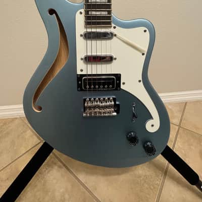 D'Angelico Premier Bedford Semi-Hollow with Tremolo - Ice Blue Metallic image 2