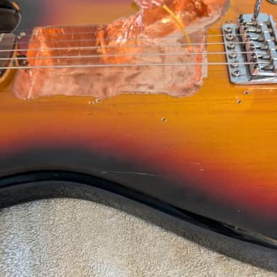 Vintage 1970's Aria (MIJ) Strat Body & Neck (Sunburst, maple neck w/rosewood fret board) image 7