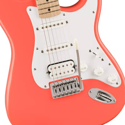 Fender Squier Sonic Stratocaster HSS - Tahititan Coral w/ Frontman 10G Amplifier image 4