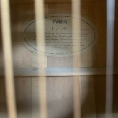 Yamaha FG-340 Jumbo Dreadnought image 7