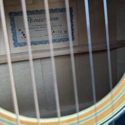 Penco Acoustic Guitar A-14M Made in Japan 1980's image 8