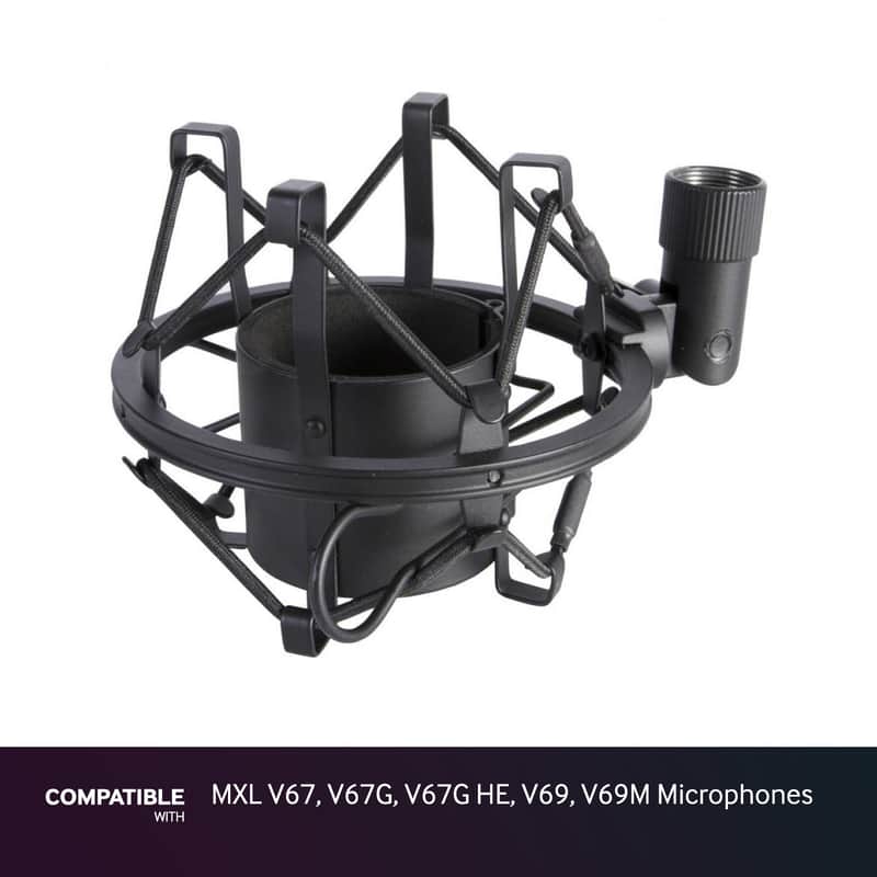 Black Shock Mount fits MXL V67, V67G, V67G HE, V69, V69M Microphones image 1