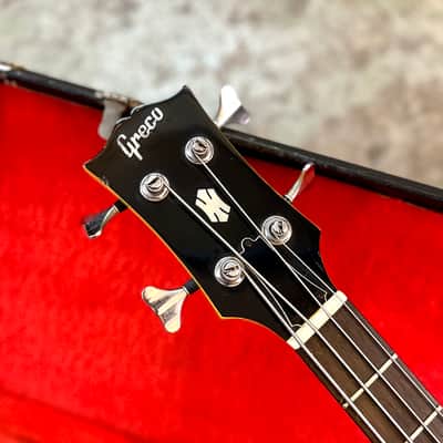 Greco TVB-65 Les Paul double cut EB-0 bass c 1989 - TV Yellow original vintage MIJ Japan image 7