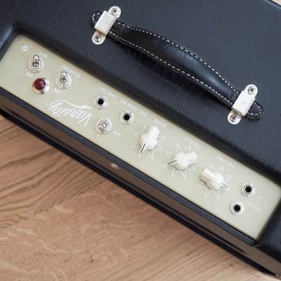 Magnatone Varsity Cathedral Front 1x12 Combo Boutique Tube Amp Near Mint, Celestion Blue image 5